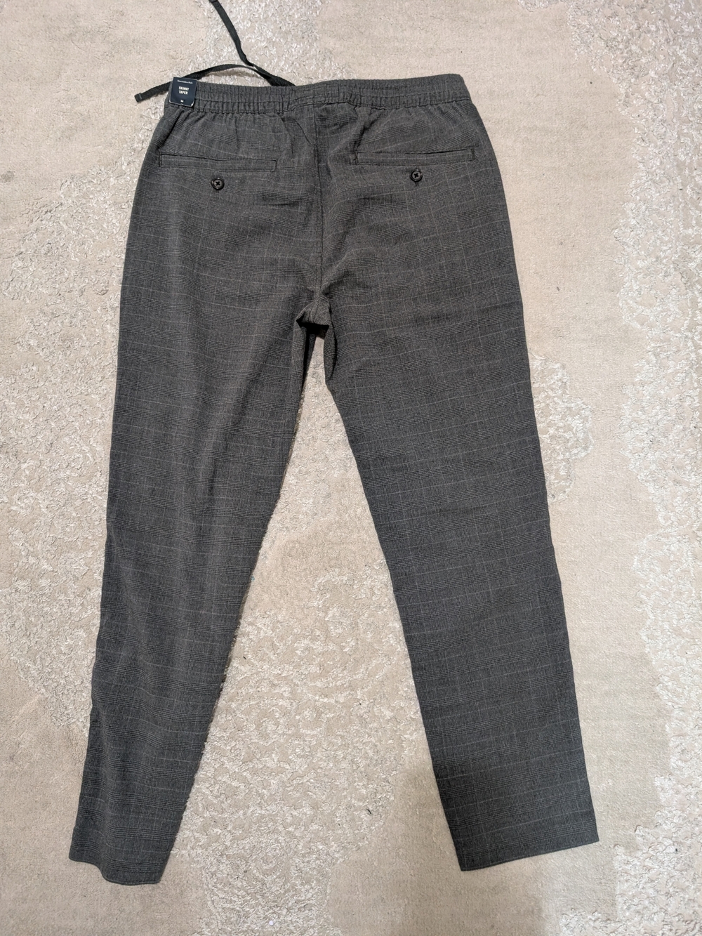 Abercrombie & Fitch Dark Charcoal Plaid Dress Pants